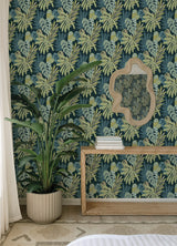 Alocasia Green by A-Street Prints Tropical Foliage Wallpaper- A-Street Prints 4177-27739