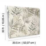 Serenade Grey by A-Street Prints Ferns Wallpaper- A-Street Prints 4177-27741