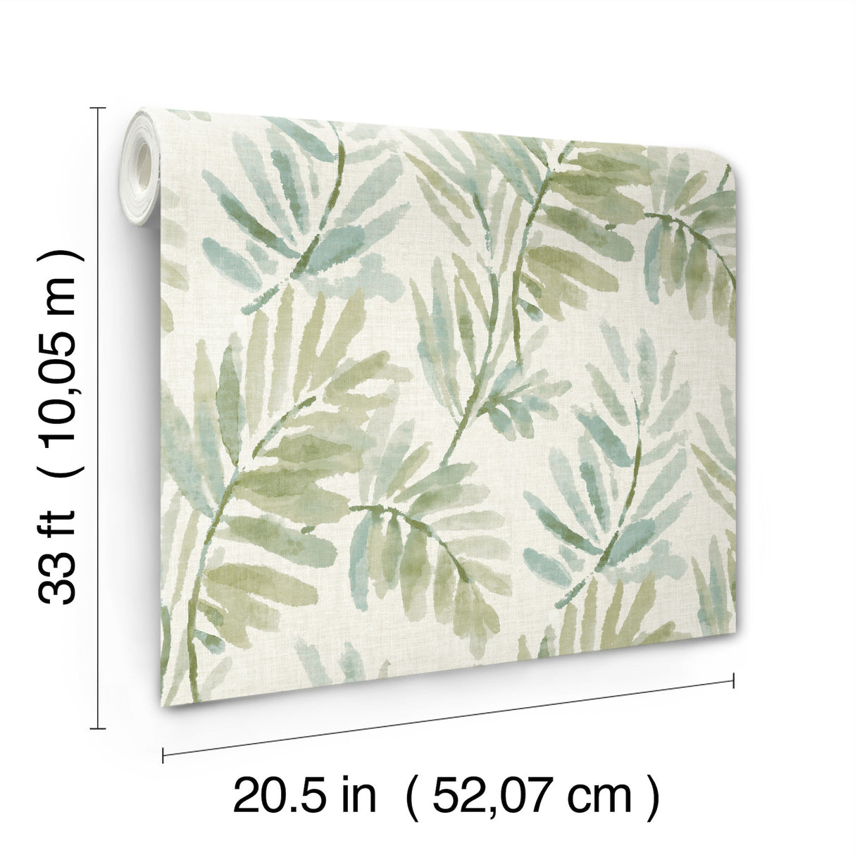 Serenade Sea Green by A-Street Prints Ferns Wallpaper – A-Street Prints 4177-27744