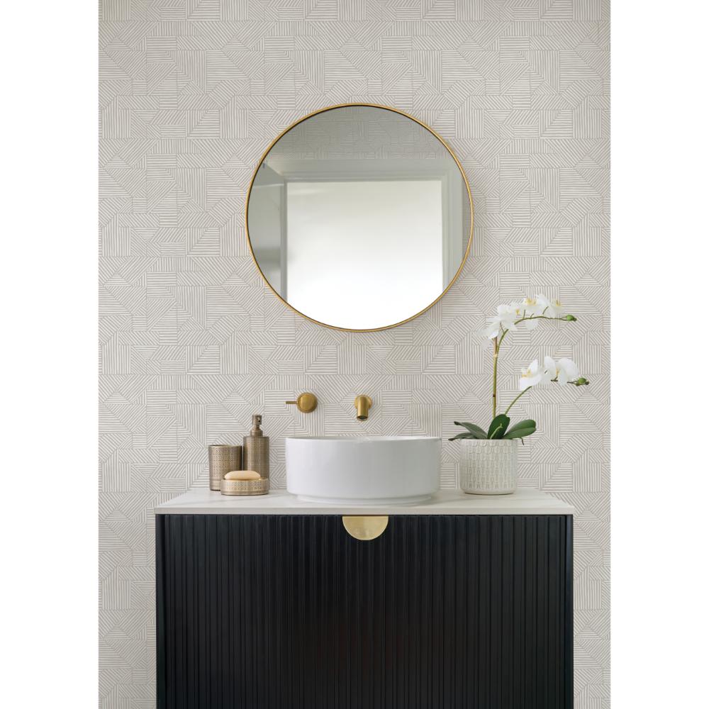 Crescendo Silver by A-Street Prints Block Geometric Wallpaper – A-Street Prints 4177-83300