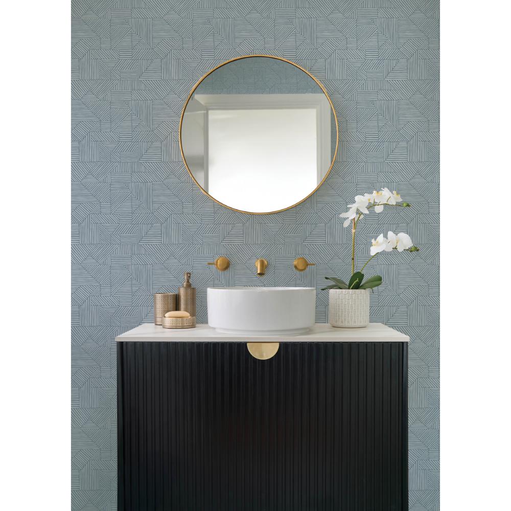 Crescendo Blue by A-Street Prints Block Geometric Wallpaper – A-Street Prints 4177-83304