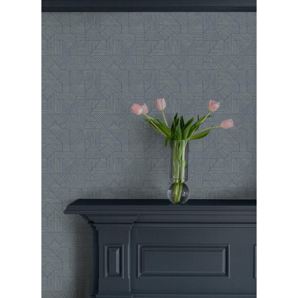Crescendo Blue by A-Street Prints Block Geometric Wallpaper – A-Street Prints 4177-83304