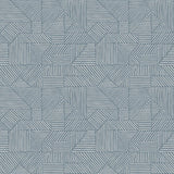Crescendo Blue Block Geometric Wallpaper by A-Street Prints