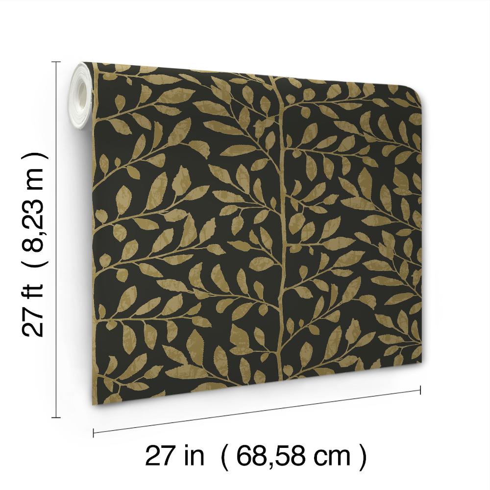 Sagecrest Black by A-Street Prints Sapling Wallpaper- A-Street Prints 4177-83306