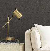 Herringbone Tweed Charcoal by Warner Woven Wallpaper- Brewster 4178-4425