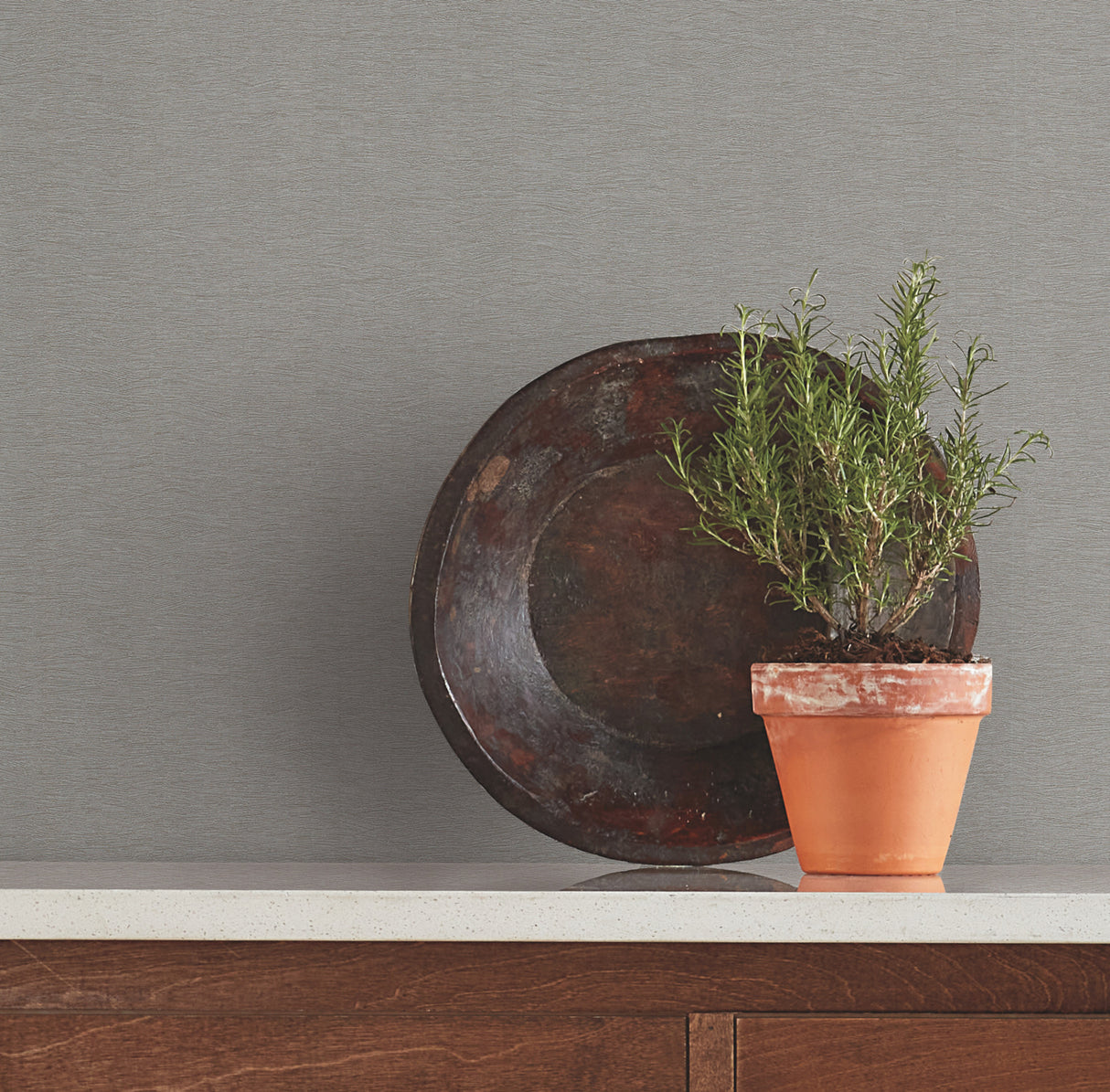 Gathered Pewter by Warner Textured Wallpaper – Brewster Home Fashions 4178-4432