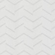 Aviator Silver Abstract Chevron Wallpaper by Warner, 54 in wide commercial vinyl wallcovering