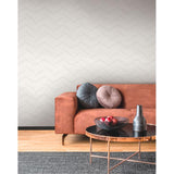 Aviator Silver by Warner Abstract Chevron Wallpaper – Brewster Home Fashions 4178-4435