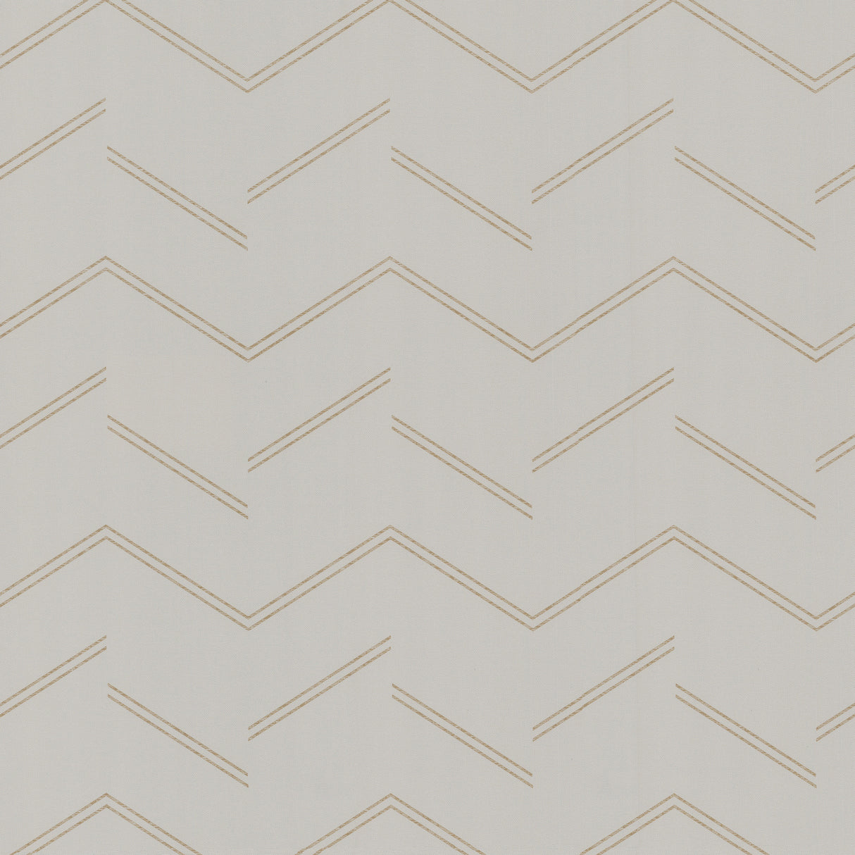 Aviator Dove abstract chevron pattern in pale gold on soft grey commercial vinyl wallpaper