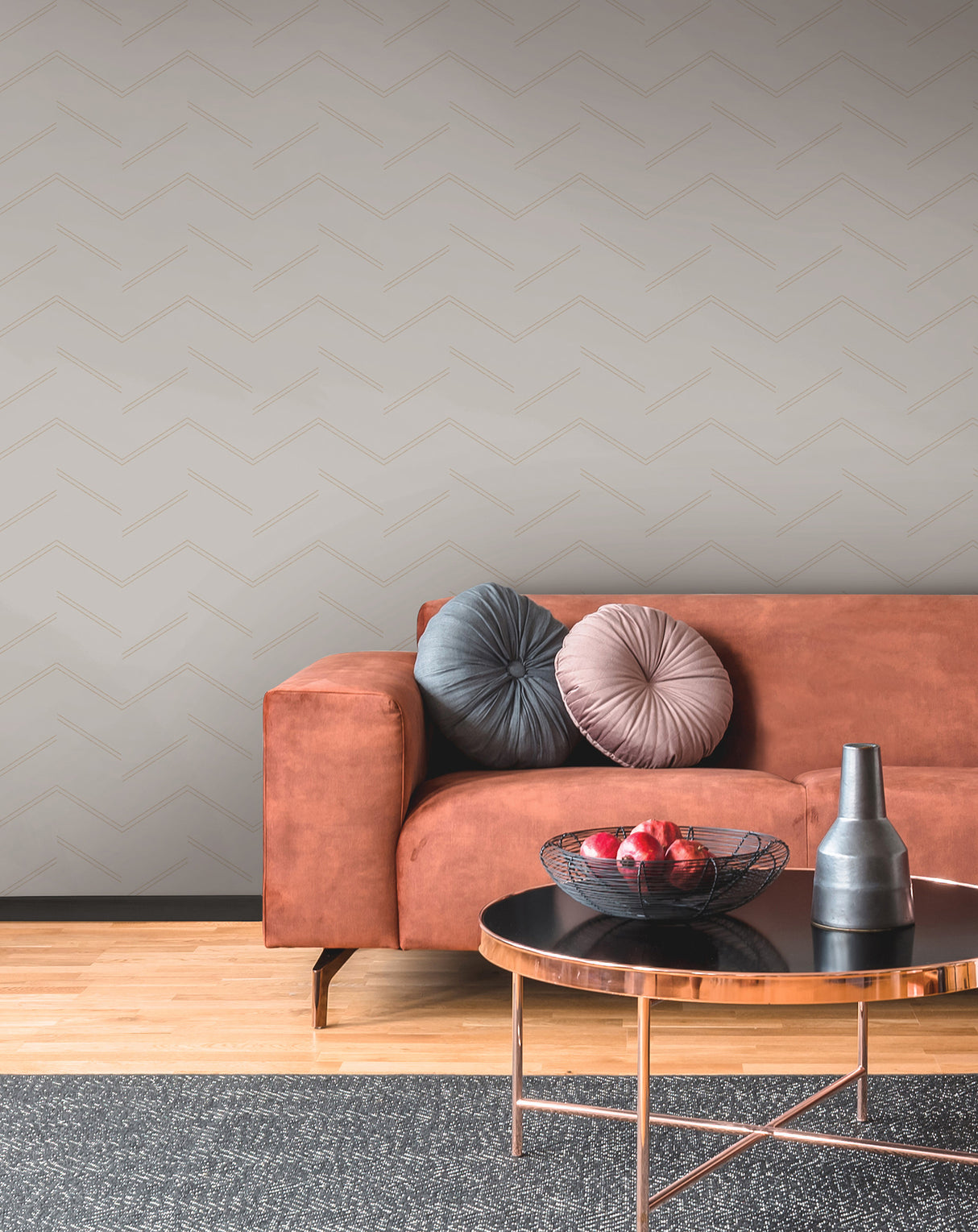 Aviator Dove by Warner Abstract Chevron Wallpaper – Brewster Home Fashions 4178-4437