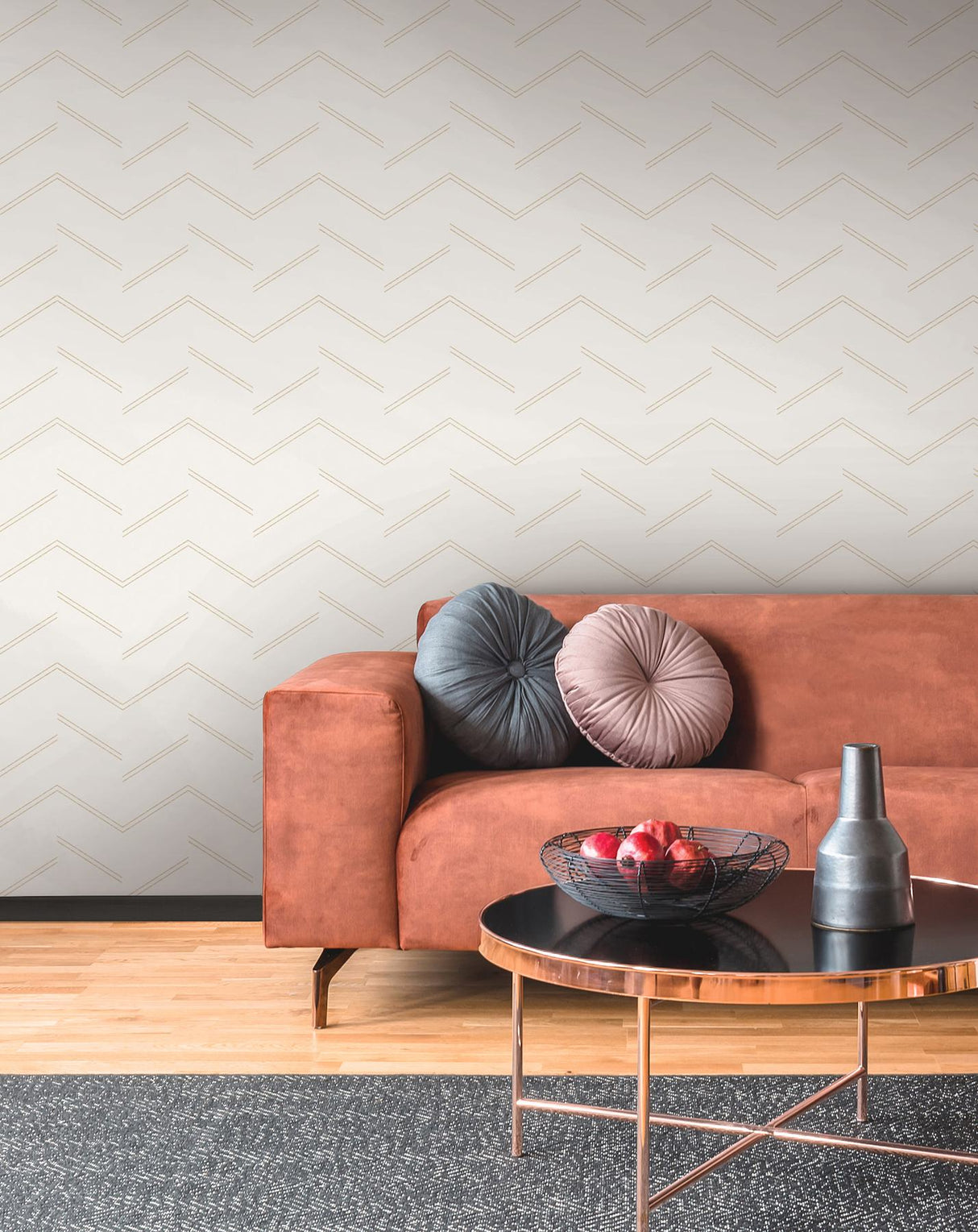 Aviator Gold by Warner Abstract Chevron Wallpaper – Brewster Home Fashions 4178-4438