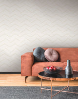 Aviator Gold by Warner Abstract Chevron Wallpaper – Brewster Home Fashions 4178-4438