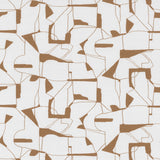 Calder Gold Abstract commercial vinyl wallpaper, white ground with gold geometric lines, 54 in. wide