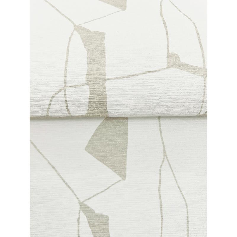 Calder Platinum by Warner Abstract Wallpaper- Brewster 4178-4448