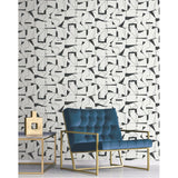 Calder Black by Warner Abstract Wallpaper – Brewster Home Fashions 4178-4450