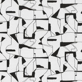 Calder Black abstract commercial wallpaper by Warner, 54 in x 90 ft roll