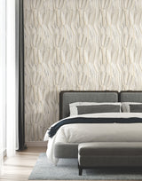 Masterwork Beige by Warner Brushstrokes Wallpaper – Brewster Home Fashions 4178-4452