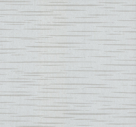 Longitude Sterling Striated Wallpaper sample showing silver-grey linear motif