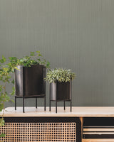 Warren Olive by Warner Striated Textured Non Woven Backed Vinyl Wallpaper – Brewster Home Fashions 4181-4724
