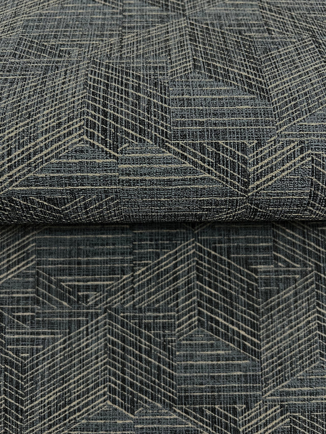 Naila Denim by Warner Geo Weave Wallpaper – Brewster Home Fashions 4181-4758