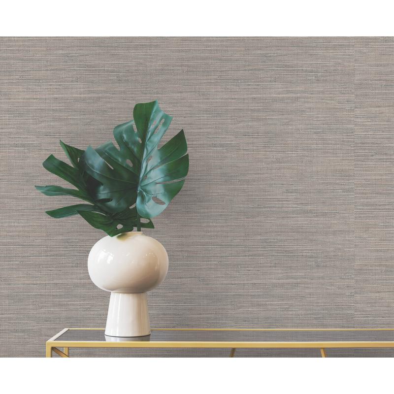 Winn Dark Brown by Warner Faux Grasscloth Wallpaper- Brewster Home Fashions 4183-4800