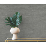 Winn Charcoal by Warner Faux Grasscloth Wallpaper – Brewster 4183-4807