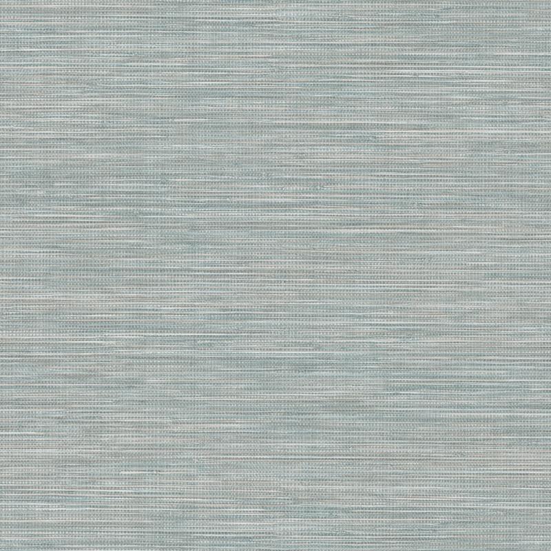 Winn Aqua Faux Grasscloth Wallpaper by Warner – SKU 4183-4809