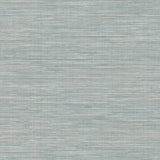 Winn Aqua Faux Grasscloth Wallpaper by Warner – SKU 4183-4809