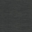 Warner Winn Black Faux Grasscloth Wallpaper