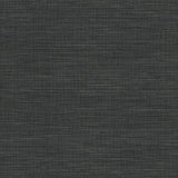 Warner Winn Black Faux Grasscloth Wallpaper