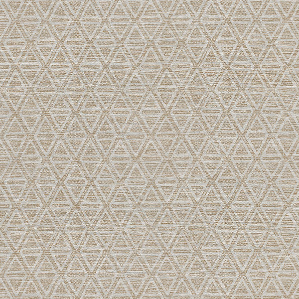 Kelce Gold Geometric Faux Grasscloth Wallpaper 4183-4823 by Warner