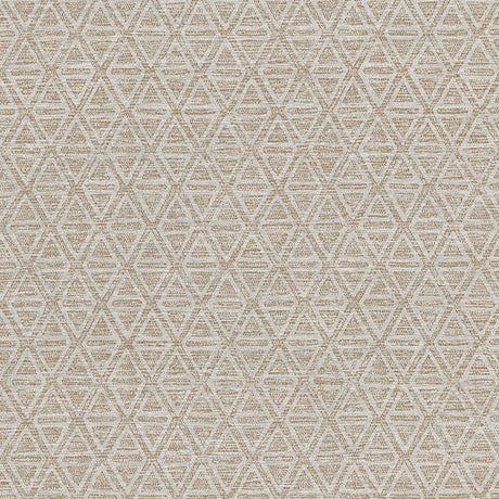 Kelce Gold Geometric Faux Grasscloth Wallpaper 4183-4823 by Warner