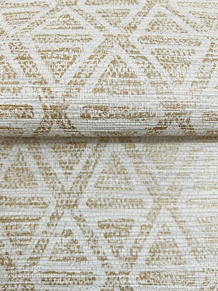 Kelce Gold by Warner Geometric Faux Grasscloth Wallpaper – Brewster Home Fashions 4183-4823