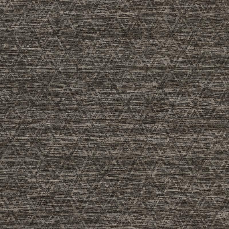 Kelce Charcoal Geometric Faux Grasscloth Wallpaper by Warner