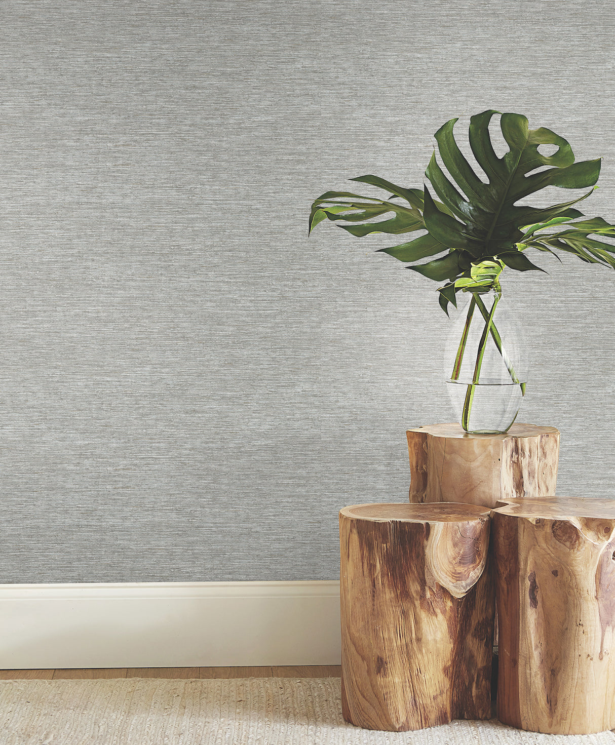 Mae Slate by Warner Faux Grasscloth Wallpaper – Brewster Home Fashions 4183-4831