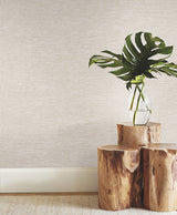 Mae Beige by Warner Faux Grasscloth Wallpaper - Brewster Home Fashions 4183-4834-Sample