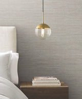 Nira Grey by Warner Fabric Weave Wallpaper – Brewster 4183-4840