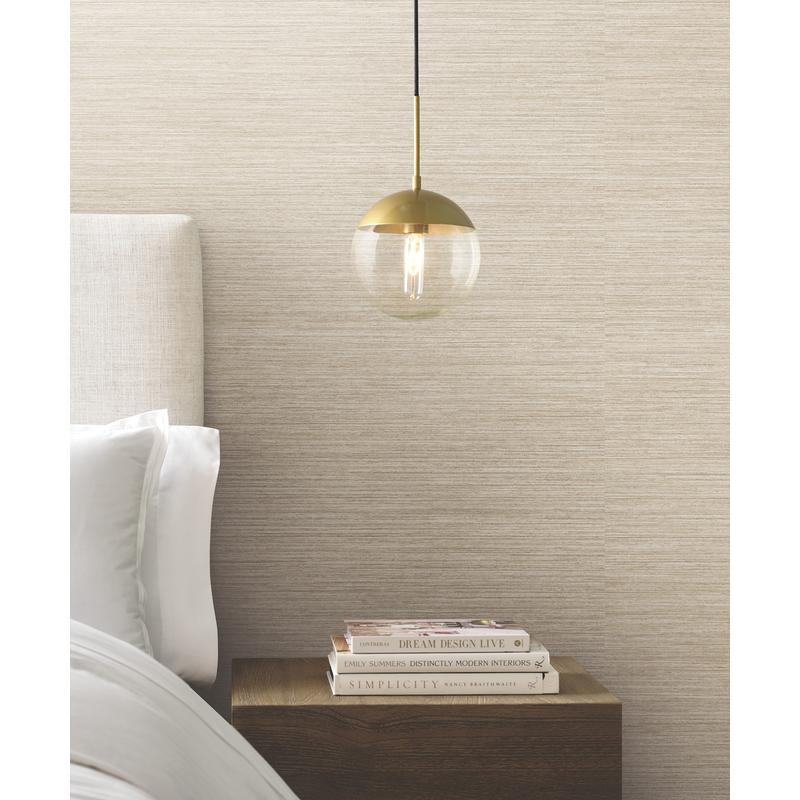 Nira Light Brown by Warner Fabric Weave Wallpaper – Brewster Home Fashions 4183-4844