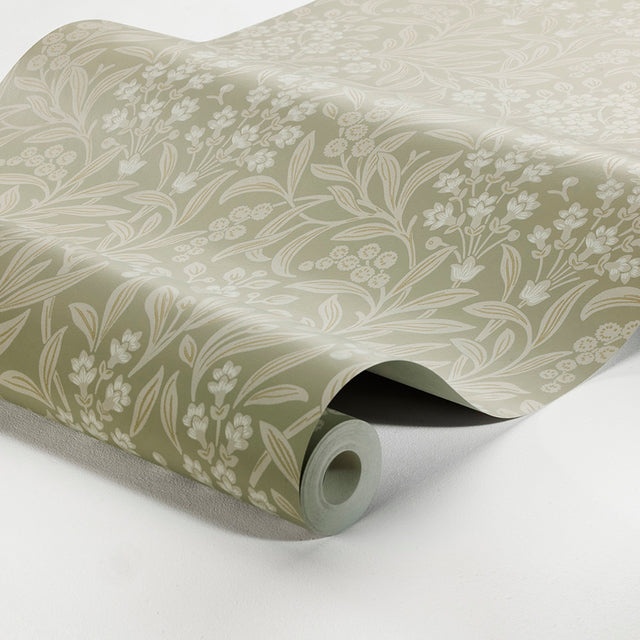 KRYDDHYLLAN Sage Botanical Wallpaper by Boråstapeter – Schumacher 4184
