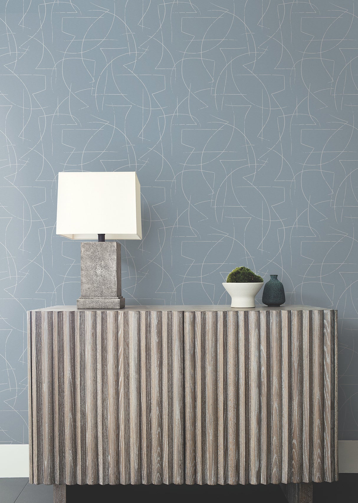 Enzo Sky Blue by Warner Abstract Wallpaper – Brewster Home Fashions 4184-4903