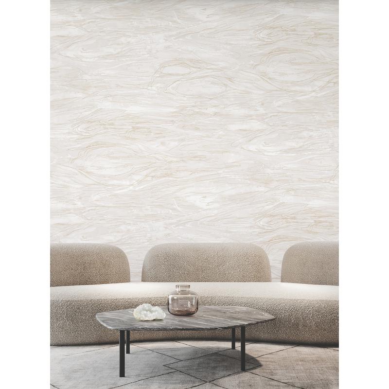 Nyla Silver by Warner Metallic Scribble Wallpaper- Brewster 4184-4913