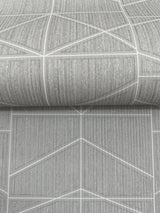 Braxton Grey by Warner Geometric Wallpaper – Brewster Home Fashions 4184-4918
