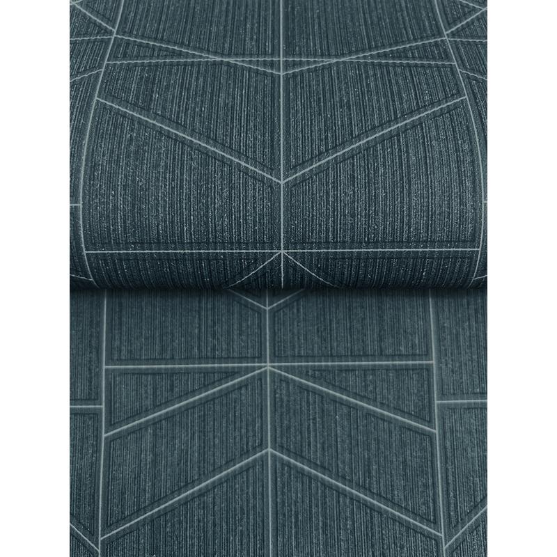 Braxton Teal by Warner Geometric Wallpaper – Brewster Home Fashions 4184-4919
