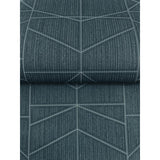 Braxton Teal by Warner Geometric Wallpaper – Brewster Home Fashions 4184-4919