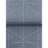 Braxton Blue by Warner Geometric Wallpaper – Brewster Home Fashions 4184-4920