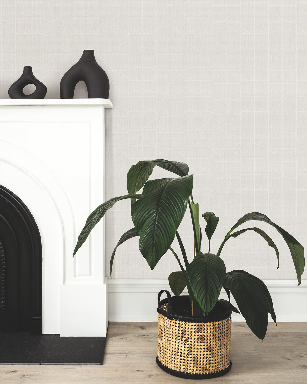 Braxton Dove by Warner Geometric Wallpaper – Brewster Home Fashions 4184-4921