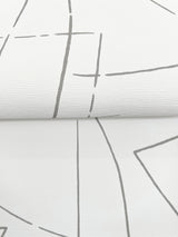 Enzo White by Warner Abstract Wallpaper – Brewster Home Fashions 4184-4932