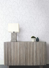 Enzo White by Warner Abstract Wallpaper – Brewster Home Fashions 4184-4932