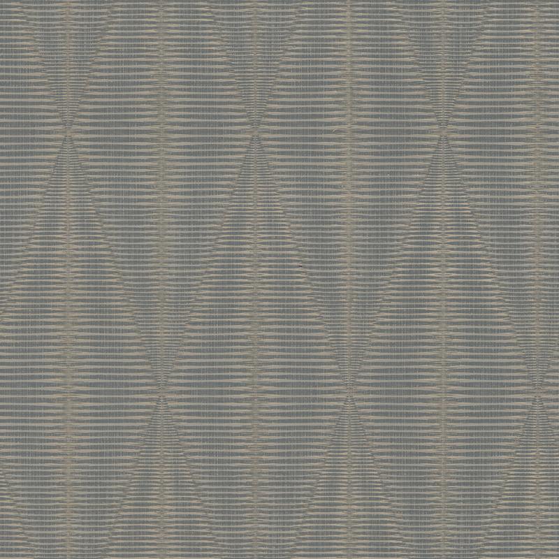 Warner Rocco Slate Diamond Wallpaper in grey slate geometric pattern