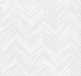 Kian White Modern Chevron Wallpaper, 54 in x 90 ft roll, pattern 4184-4953